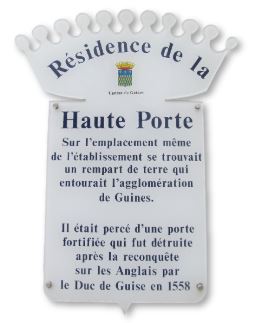 Plaque de la résidence Historique